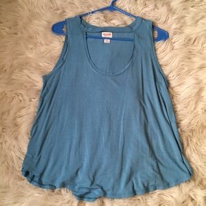 MEDIUM teal cut out tank top
